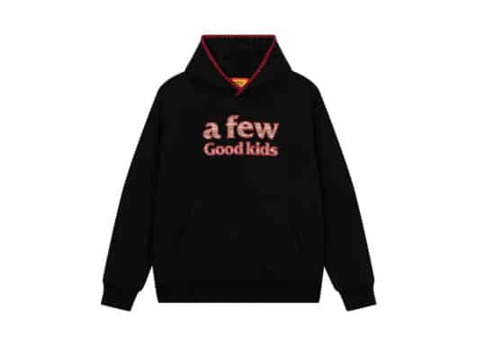 A Few Good Kids Ethnic Embroidered Contrast Logo Hoodie Black