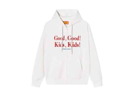 A Few Good Kids 'Good, Good!' Zip Up Hoodie White