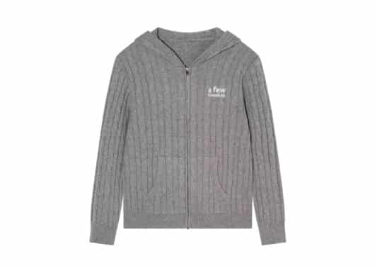 A-Few-Good-Kids-Linen-Pattern-Hooded-Cardigan-Grey