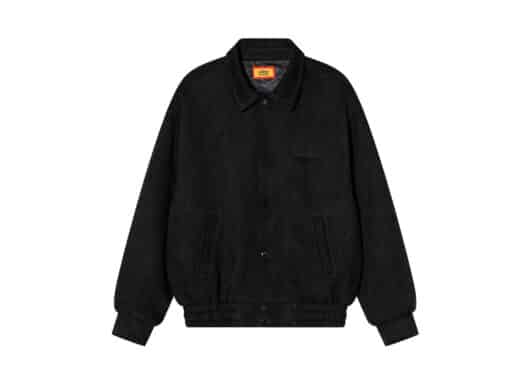 A-Few-Good-Kids-Logo-Ring-Embroidery-Suede-Jacket-Black