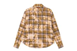A Few Good Kids Tie-dye Plaid Shirt Yellow