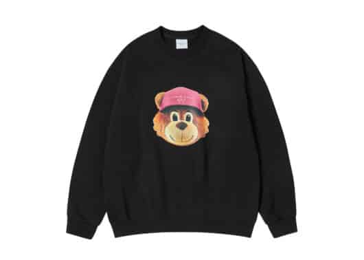 ADLV-3D-AC-Bear-Face-Crewneck-Black