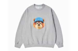 ADLV-3D-AC-Bear-Face-Crewneck-Grey