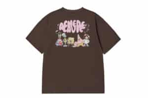 ADLV Bubble Font Sponge Bob Tee Brown