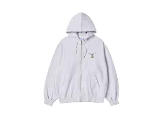 ADLV Mobile Suit Gundam Basic Logo Zip Up Hoodie White Front view