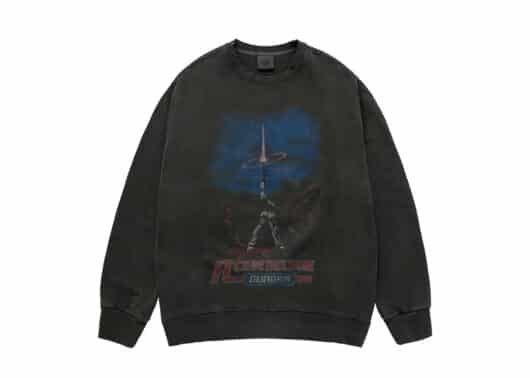 ADLV Mobile Suit Gundam Last Shooting Pigment Washing Crewneck Front View