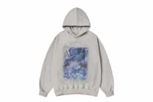 ADLV Mobile Suit Gundam Operation V Bio Washing Hoodie Light Grey Front View
