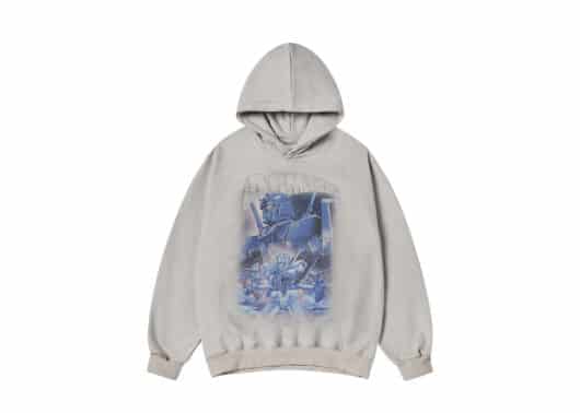 ADLV Mobile Suit Gundam Operation V Bio Washing Hoodie Light Grey Front View
