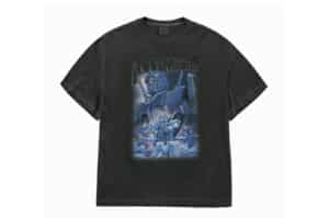 ADLV Mobile Suit Gundam Operation V Pigment Washing Tee Charcoal Front View