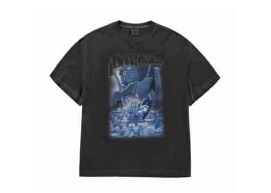 ADLV Mobile Suit Gundam Operation V Pigment Washing Tee Charcoal Front View