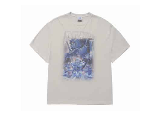 ADLV Mobile Suit Gundam Operation V Pigment Washing Tee Light Grey Front View