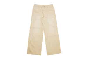 Haonanhuang Faded Double Knee Carpenter Pants Cream H765