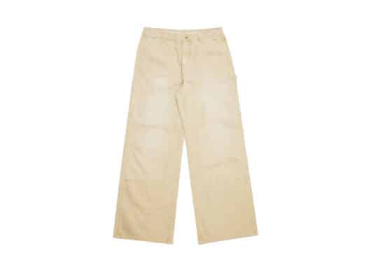 Haonanhuang Faded Double Knee Carpenter Pants Cream H765