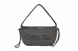 Matin-Kim-Applique-Logo-Jersey-Shoulder-Bag-Charcoal-BG042