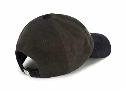 Matin Kim Classic Logo Corduroy Brim Ball Cap Navy HT031 Back View