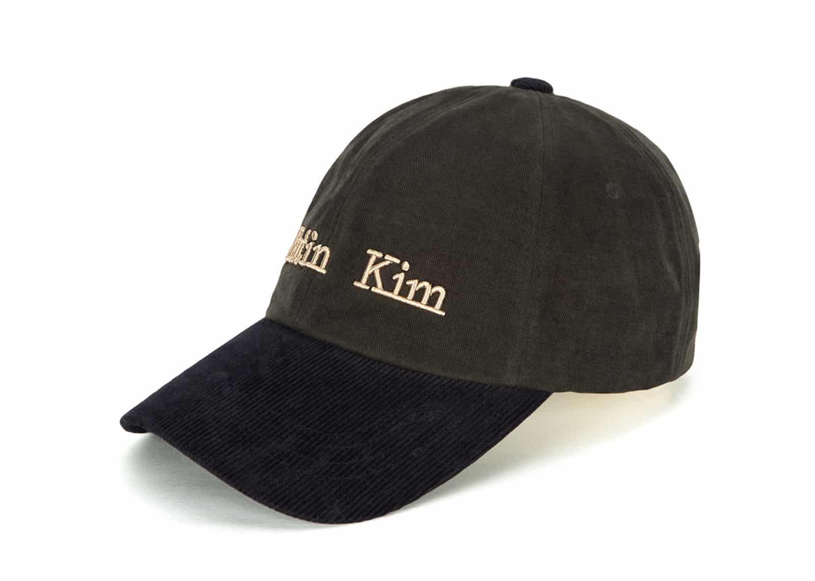 Matin Kim Classic Logo Corduroy Brim Ball Cap Navy HT031 Full View
