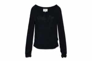 Matin-Kim-Henly-Neck-Shirring-Top-Black-TS064