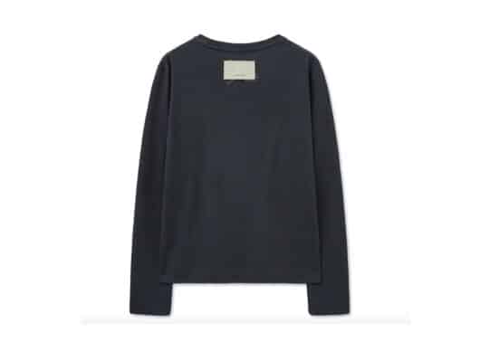 Matin Kim Lettering Graphic Long Sleeve Top Charcoal TS061 (W) - Image 2