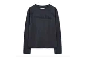 Matin-Kim-Lettering-Graphic-Long-Sleeve-Top-Charcoal-TS061-W