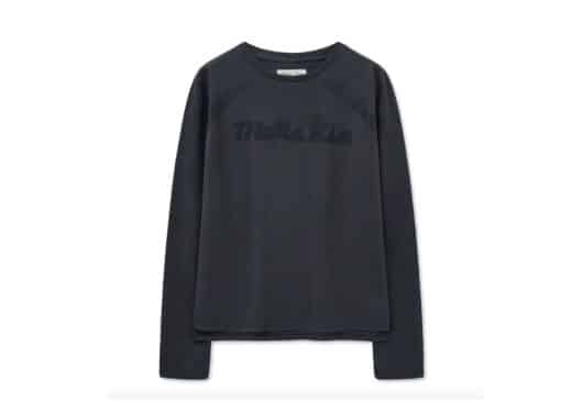 Matin-Kim-Lettering-Graphic-Long-Sleeve-Top-Charcoal-TS061-W