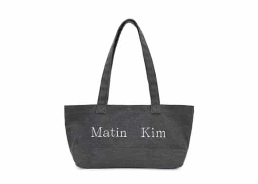 Matin-Kim-Logo-Canvas-Wide-Shoulder-Bag-Charcoal-BG076