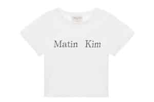 Matin Kim Logo Crop Top White TS741
