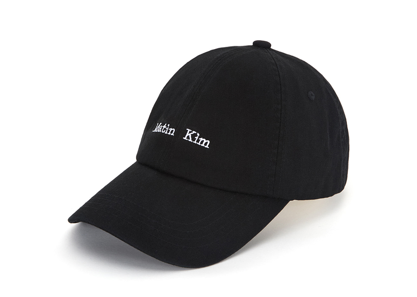 Matin Kim Mini Logo Ball Cap Black HT042 Full View
