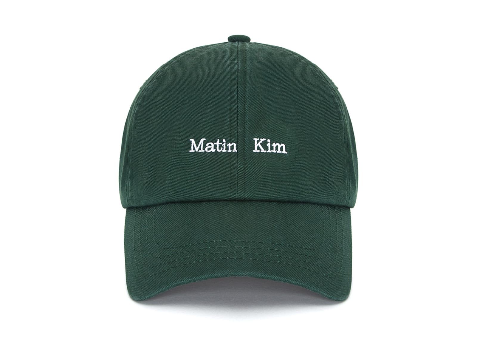 Matin Kim Mini Logo Ball Cap Green HT042 Front View