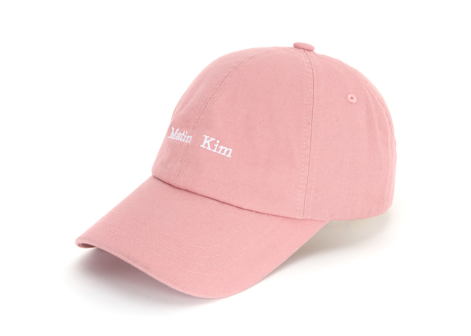 Matin Kim Mini Logo Ball Cap Pink HT042 Full View
