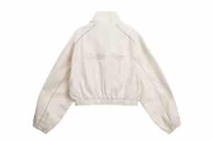 Matin Kim Rough Coating Crop Bomber Cream JP064 Back View