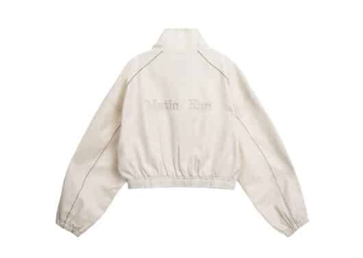 Matin Kim Rough Coating Crop Bomber Cream JP064 Back View