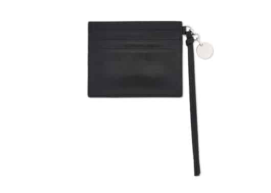 Matin Kim Steel Logo Rivet Card Wallet Black WL026 Back View