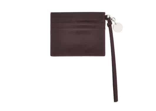 Matin Kim Steel Logo Rivet Card Wallet Wine WL026 Back View