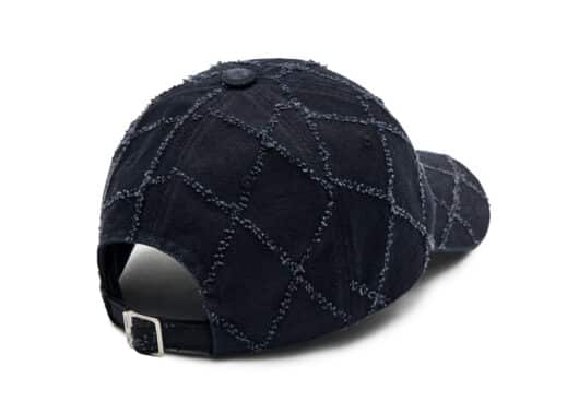 Matin Kim Typo Quilted Ball Cap Charcoal HT034 Back View