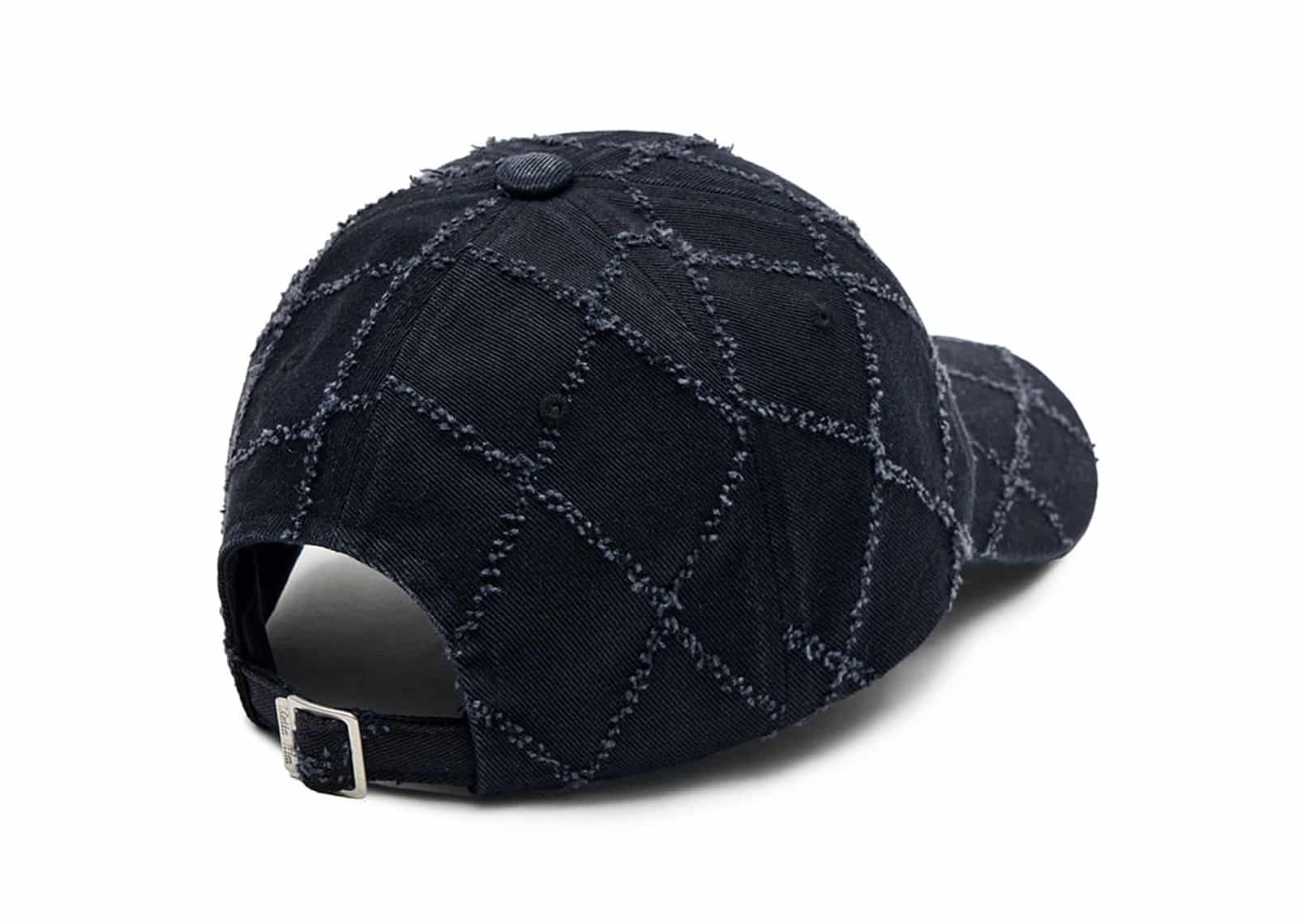 Matin Kim Typo Quilted Ball Cap Charcoal HT034 Back View