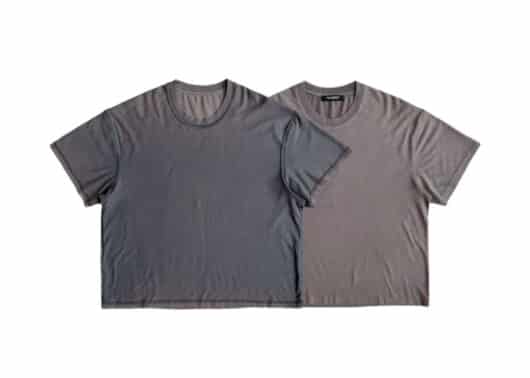 UNKNOWNWORLD Reverse Stitched Tee Pearl Grey UN252006