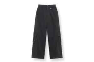 Matin Kim Big Pocket Two Tone Wide Pants Charcoal PT046