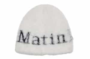 Matin Kim Hairy Knit Beanie White BN002