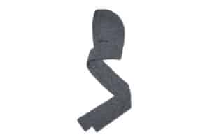 Matin Kim Hand Logo Stitch Balaclava Grey HT041