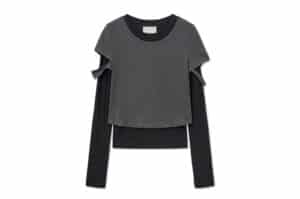Matin-Kim-Layered-Point-Slim-Top-Charcoal-TS081