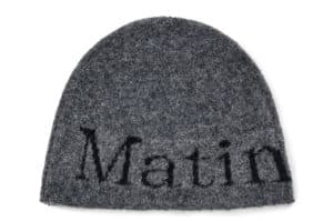 Matin-Kim-Logo-Boucle-Knit-Beanie-Charcoal-BN011