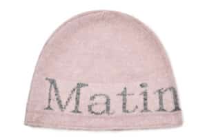 Matin-Kim-Logo-Boucle-Knit-Beanie-Pink-BN011