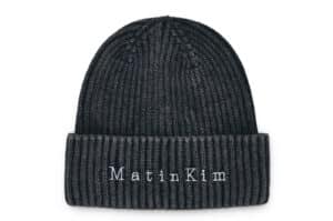 Matin Kim Logo Dyeing Beanie Charcoal BN004