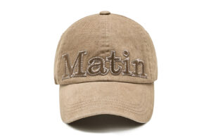 Matin Kim Matin Applique Stitch Ball Cap Camel Front View