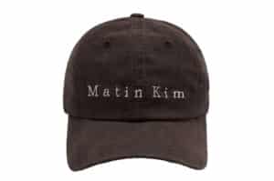 Matin-Kim-Matin-Herringbone-Typo-Ball-Cap-Brown-HT029