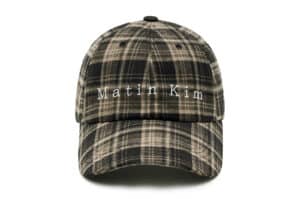 Matin Kim Matin Typo Check Ball Cap Black HT039 Front View