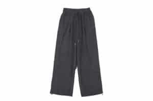 Rolarola-Fleece-Lace-String-Wide-Pants-Charcoal