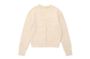 Rolarola-Hairy-V-Neck-Cardigan-Beige