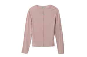 Rolarola Line Detail Wool Long Sleeve Tee Pink