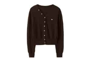 Rolarola-Wool-Blended-V-Neck-Cardigan-Brown